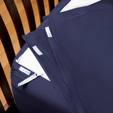 Load image into Gallery viewer, 400 Thread Count QuickZip Premium Pack in Navy: Includes 1 Fitted Sheet (Base + 1 Zip-On Sheet) + 1 extra Zip-on Sheet