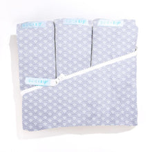 Load image into Gallery viewer, Premium Crib Starter Pack in Lavender Wave: Includes 1 Wraparound Base + 3 Zip-On Sheets