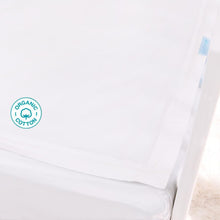 Load image into Gallery viewer, Basic Crib Starter Pack in Organic Cotton White: Includes 1  Cotton Wraparound Base + 1 Organic Cotton Zip-On Sheet