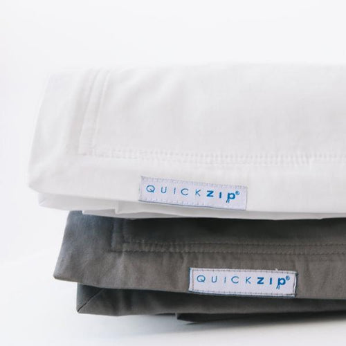 Clearance Sateen Zip-On Sheets CalKing-White