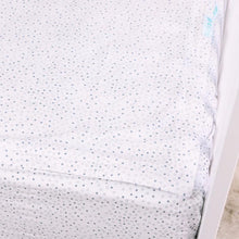 Load image into Gallery viewer, Basic Crib Starter Pack in Gray Dot: Includes 1 Wraparound Base + 1 Cotton Zip-On Sheet