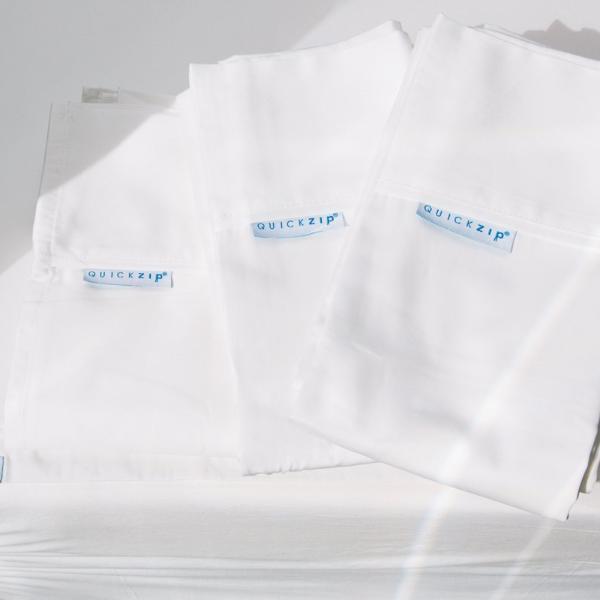 Clearance Sateen Flat Sheet + 2 Pillow Cases Cal King - White