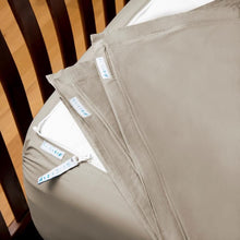 Load image into Gallery viewer, 400 Thread Count QuickZip Premium Pack in Sand: Includes 1 Fitted Sheet (Base + 1 Zip-On Sheet) + 1 extra Zip-on Sheet