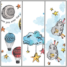 Load image into Gallery viewer, Sweet Dreams 3-Pack contains 1 each,  Over the Moon, Clouds and Stars, and Counting Sheep